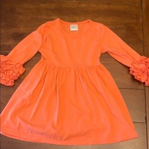 Salmon pink ruffle sleeve tunic (maybe a dress)